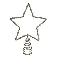 12" Silver Rhinestone Star Lighted Tree Topper by Ashland®