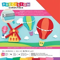 American Crafts™ Precision Bright 12'' x 12'' Textured Cardstock, 60 Sheets