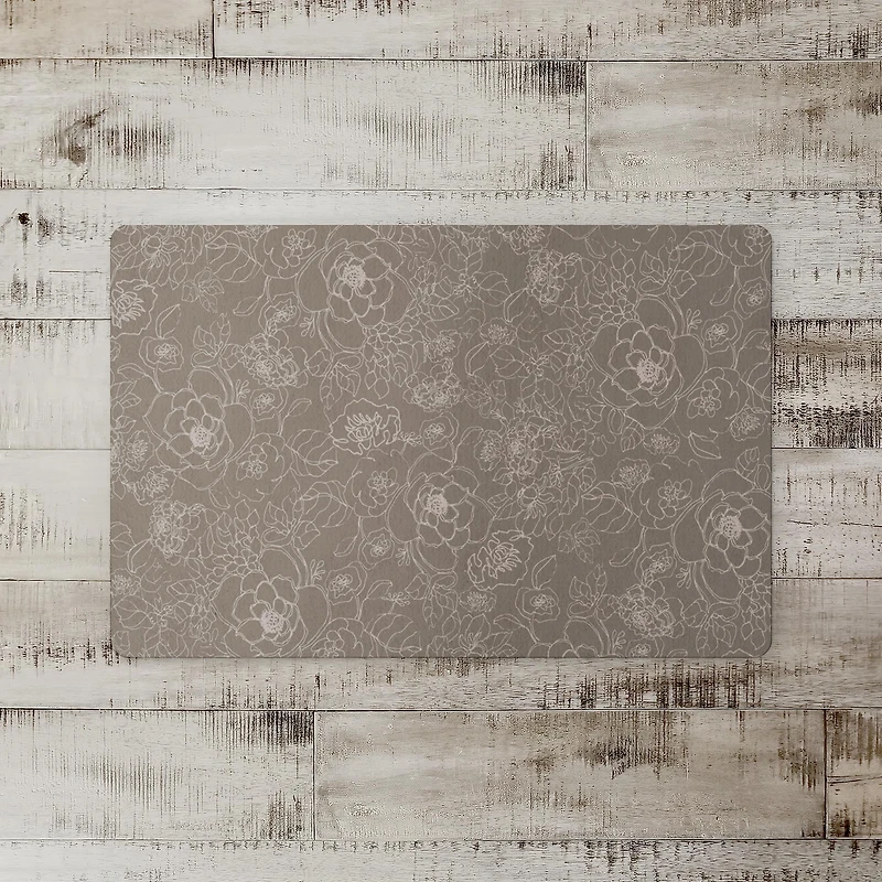 Line Floral Floor Mat