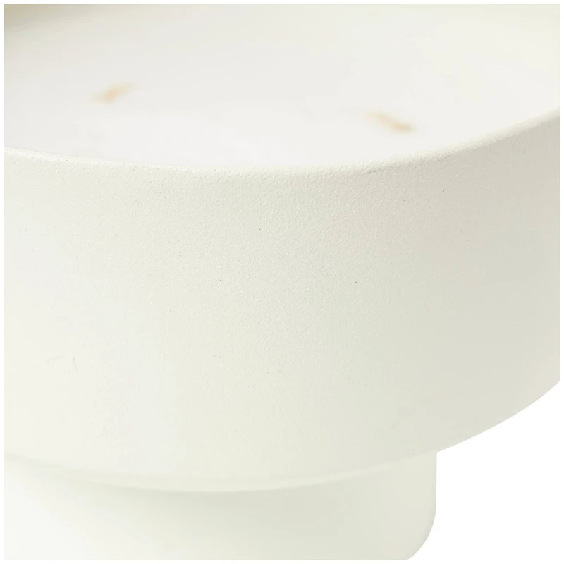 White Wax Cozy Cashmere Scented Candle with Elevated Matte White Container