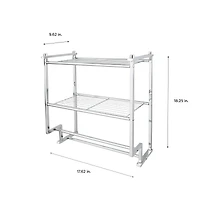 Organize It All 2-Tier Wall Mounted Shelf & Towel Rack 
