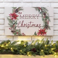 Glitzhome® Wooden Merry Christmas Wall Décor Accent