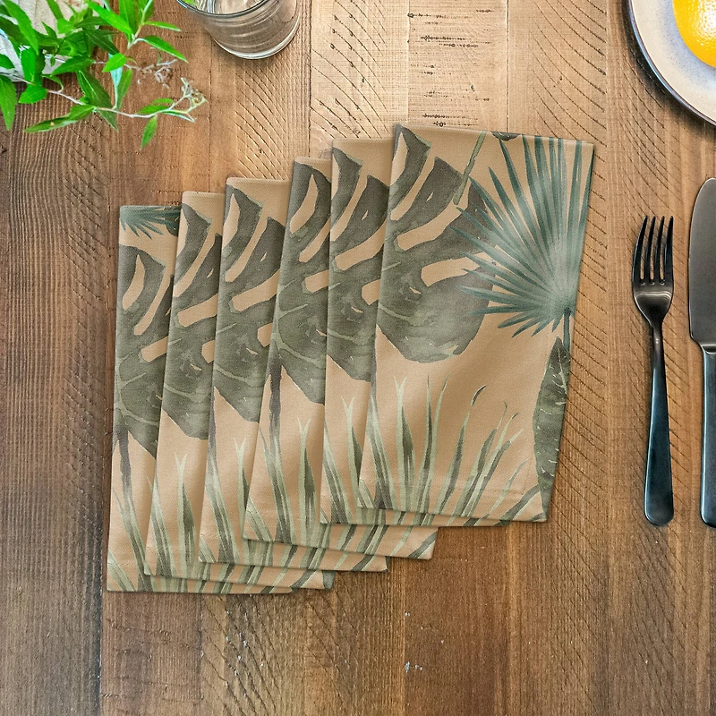 Tropical Palm Cotton Twill Napkin