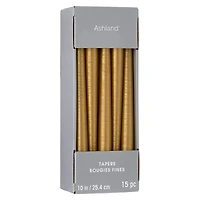 12 Packs: 15 ct. (180 total) Basic Elements™ 10" Gold Taper Candles by Ashland®