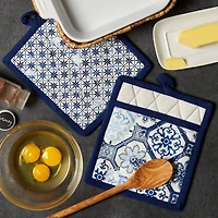 Lisbon Print Kitchen Textiles, 9" x 8", Lisbon Print, 2ct