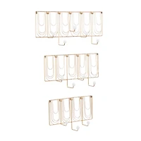 Set of 3 Gold Metal Glam Wall Hook, 16", 20", 24"