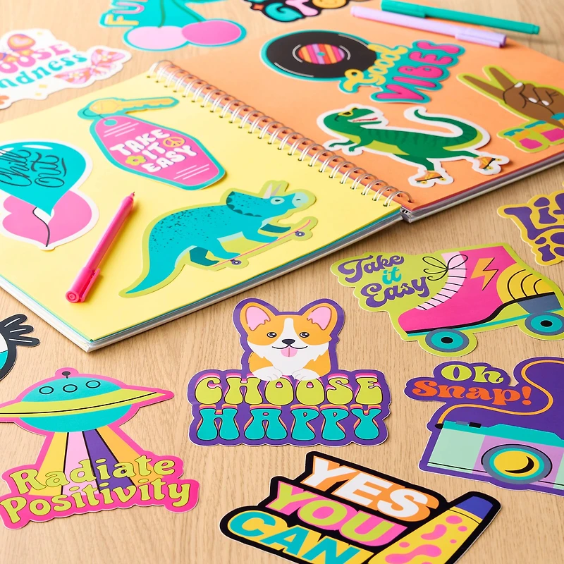 Groovy Dino Vinyl Die Cut Stickers by Recollections™