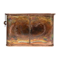 Hello Honey® 7" Burnt Copper Finish Square Decorative Boxes Set