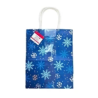Medium Navy Snowflakes Gift Bags, 5ct. by Celebrate It™
