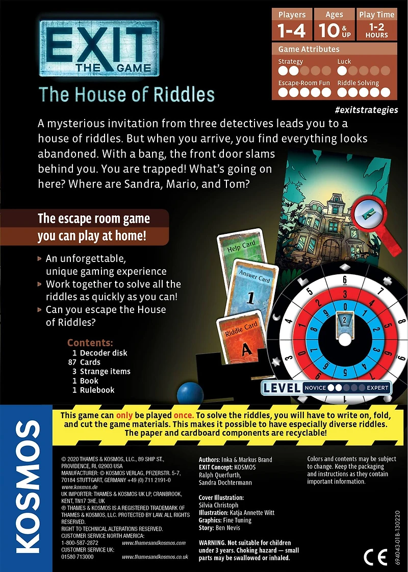 Thames & Kosmos EXIT: The House of Riddles Game