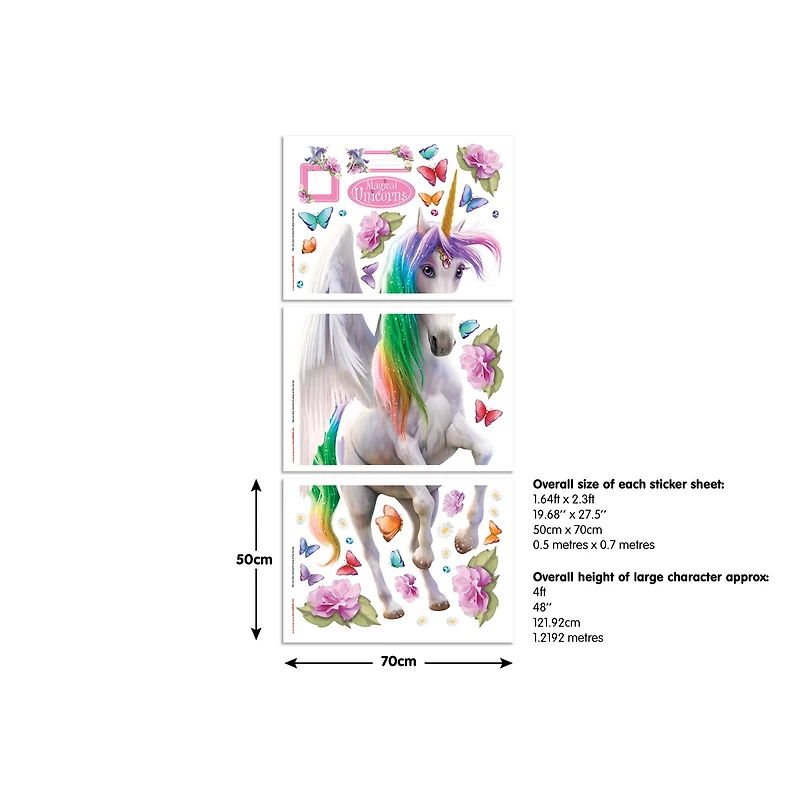 Walltastic Magical Unicorn Large Character Sticker