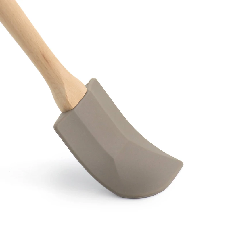Martha Stewart Beech Wood & Gray Silicone Spatula