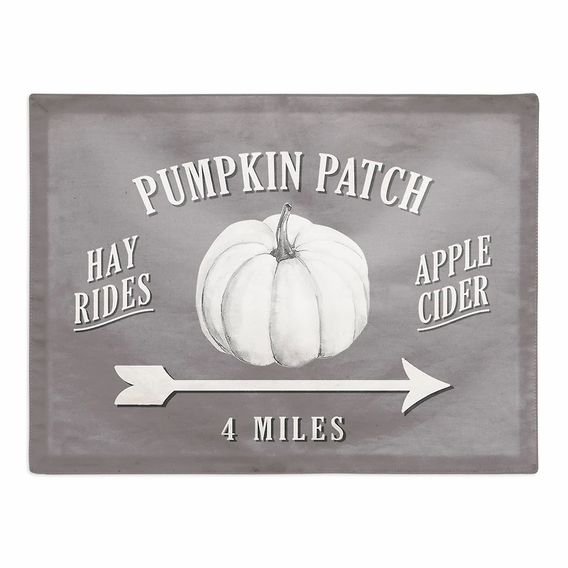 Gray Pumpkin Patch Polyester Twill Placemat