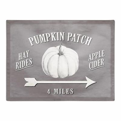 Gray Pumpkin Patch Polyester Twill Placemat