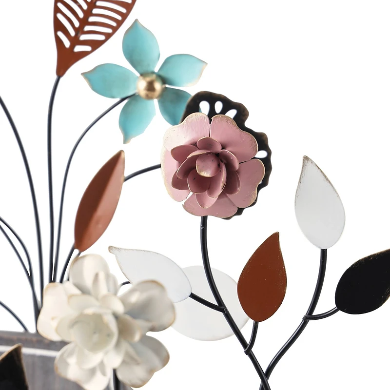 Floral Patterned Vase Sculpture Set