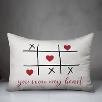 Won My Heart Rectangle Throw Pillow