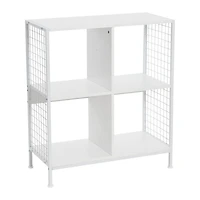 Household Essentials 28" 4-Compartment Trellis Storage Bookshelf