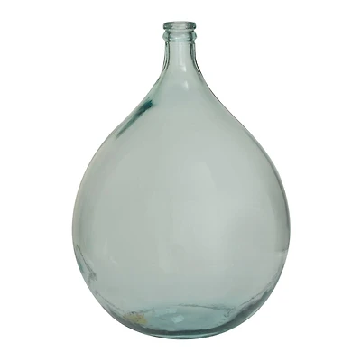 Clear Recycled Glass Handmade Spanish Vase 16" x 16" x 22"