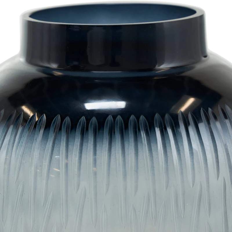 Black & Gray Ombre Glass Vase Set