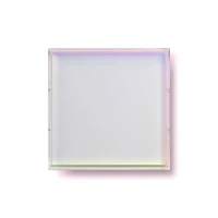 Wexel Art 2" Depth Iridescent Rainbow UV Grade Acrylic Shadowbox with White Linen Stretched Canvas