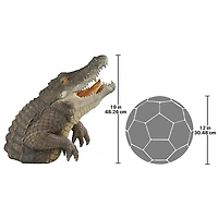 Design Toscano 19" Snapping Swamp Gator Statue