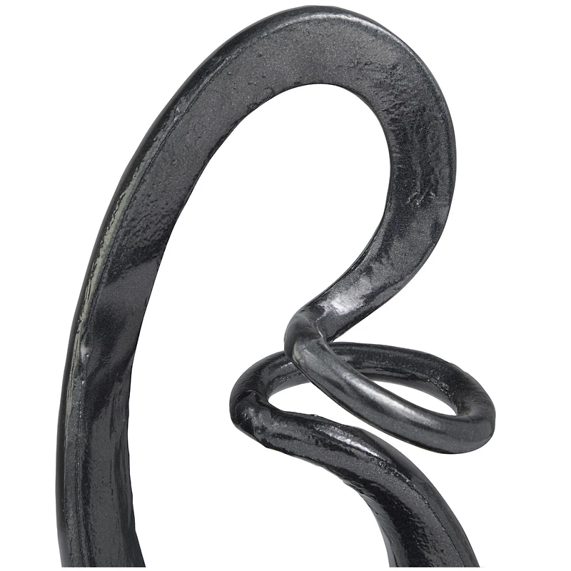13" Contemporary Swirl Aluminum Sculpture