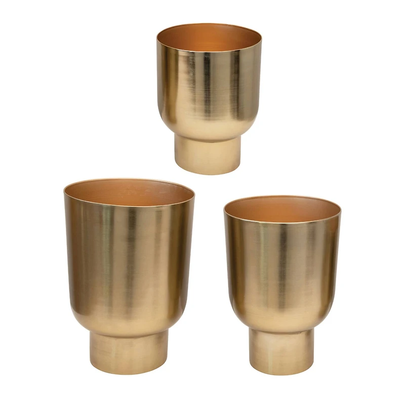 Hello Honey® Gold Metal Planters Set, 3ct.