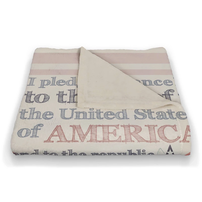 Pledge of Allegiance Coral Fleece Blanket
