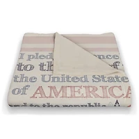 Pledge of Allegiance Coral Fleece Blanket