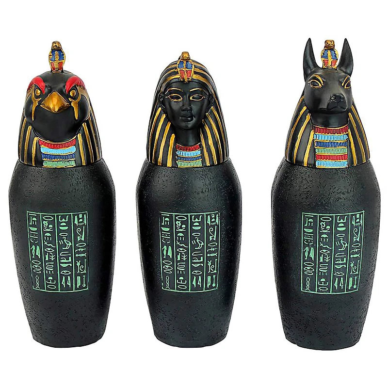 Design Toscano The Three Egyptian Canopic Jars of the Pharaoh's Tomb