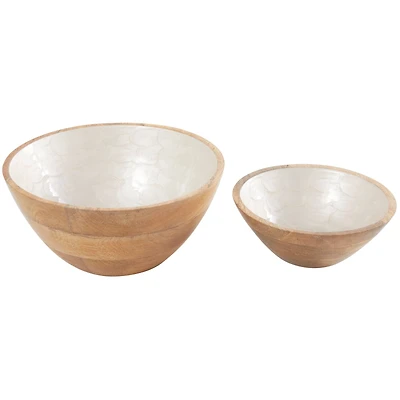 Mango Wood Handmade Nesting Decorative Bowl Set