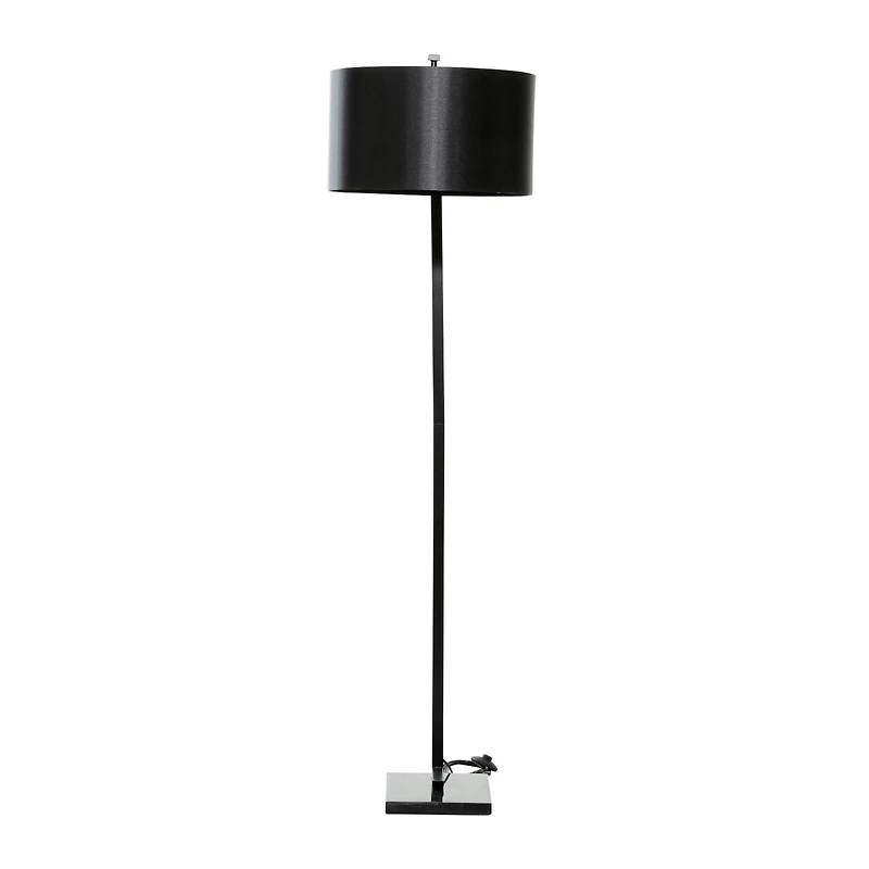 Black Metal Traditional Floor Lamp, 64" x 16" x 29"