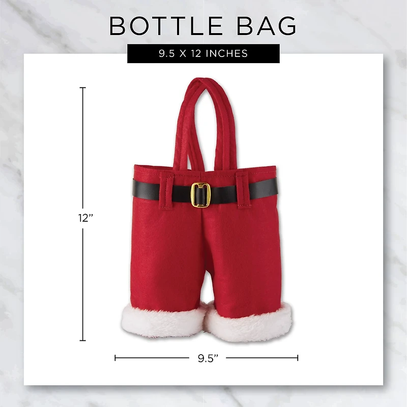 DII® Santa Pants Bottle Tote Set