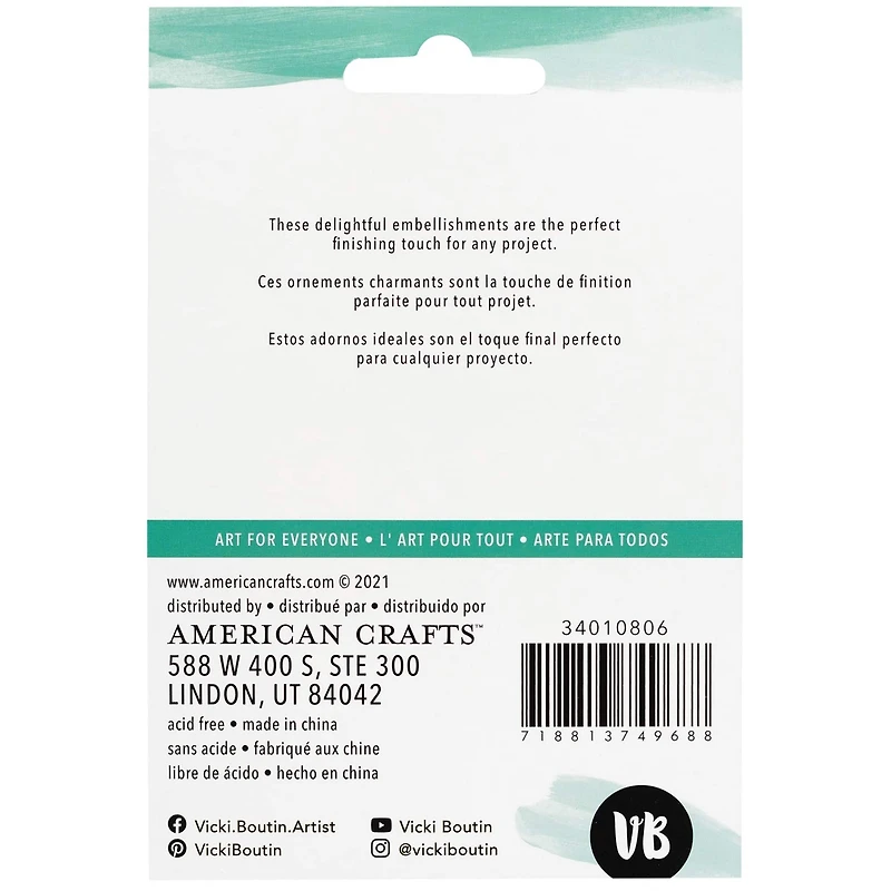 Vicki Boutin Fernwood Epoxy Paper Clips, 6ct.