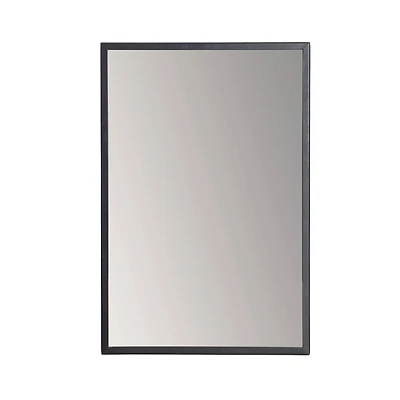 Habitat Evri 24" Black Rectangular Wall Mirror