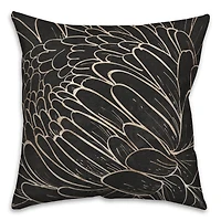 Floral Etching 18" x 18" Indoor/Outdoor Pillow