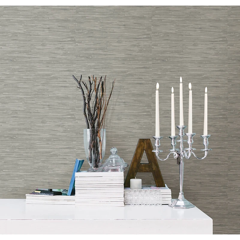 NuWallpaper Tibetan Grasscloth Peel & Stick Wallpaper