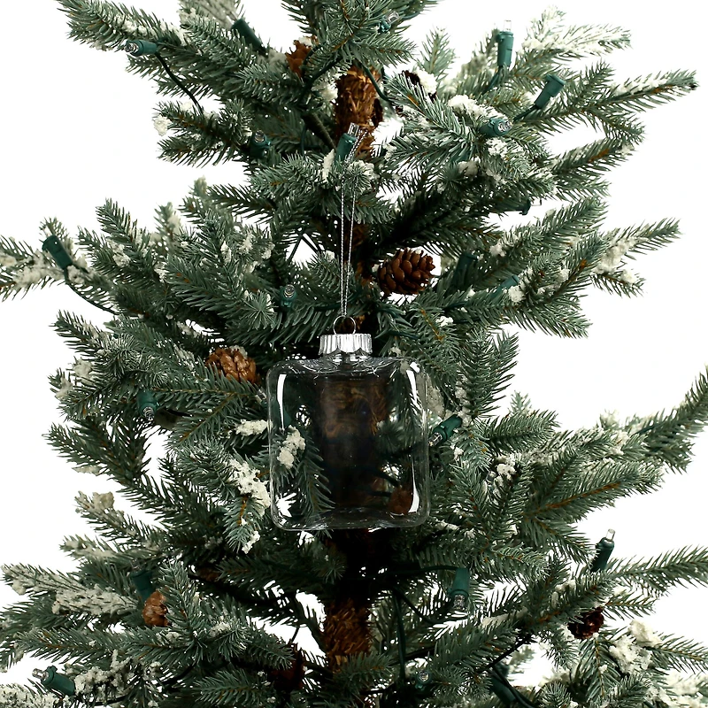 4" Flat Cube Clear Plastic Ornaments, 4ct. by Make Market®