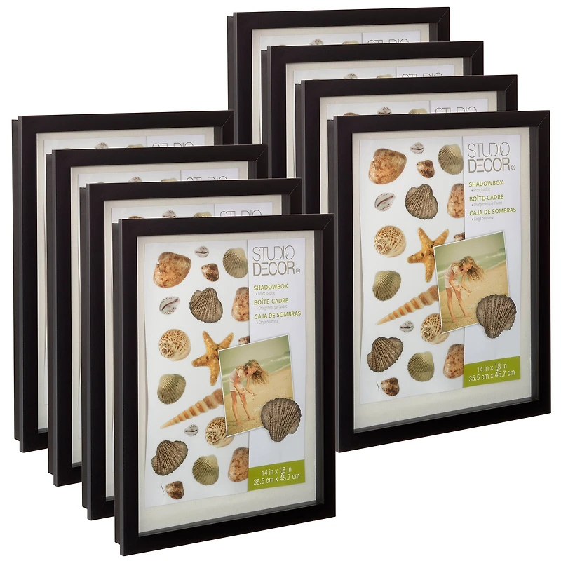 8 Pack: Black 14" x 18" Shadow Box by Studio Décor®
