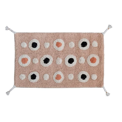 Hello Honey® Boho Cotton Tufted Circle Pattern Bath Mat with Tassels, 3ft. x 2ft.