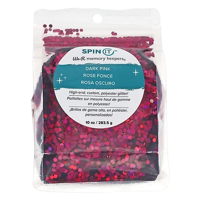 We R Memory Keepers® Spin IT™ Dark Pink Super Chunky Polyester Glitter, 10oz.