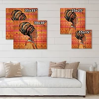 Designart - Portrait of Afro American Woman With Turban I