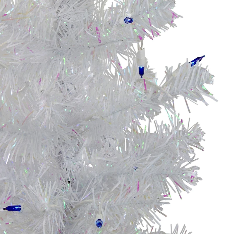 3ft. Pre-Lit White Pine Artificial Christmas Tree, Blue Lights