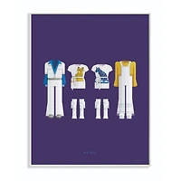 Stupell Industries Abba Modern Fashion Design in White Frame Wall Art
