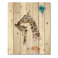 Designart - Portrait of A Giraffe and Child