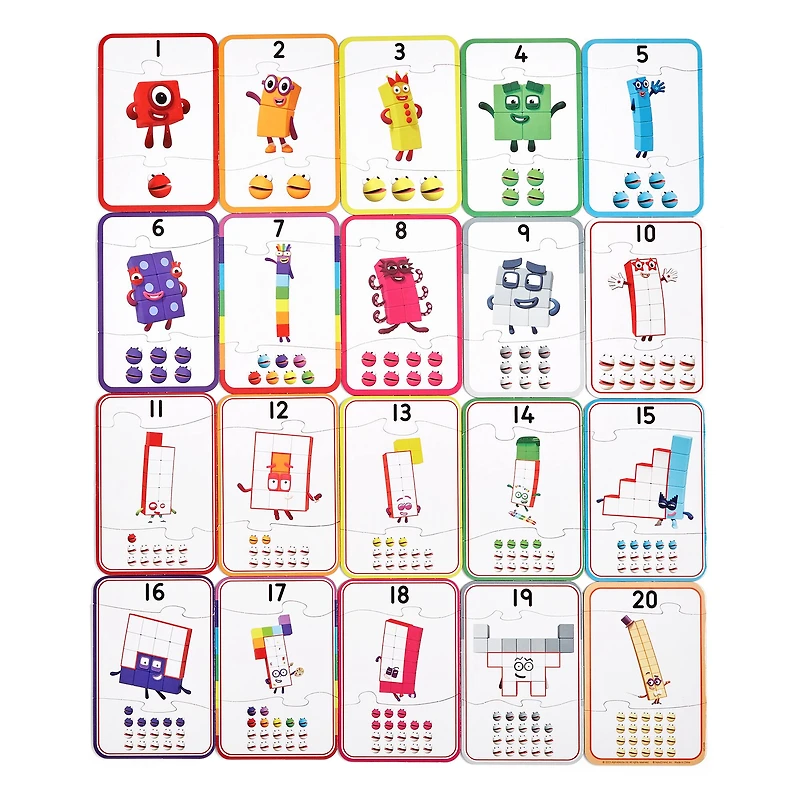 hand2mind Numberblocks® Simple Cut Counting Puzzle Set
