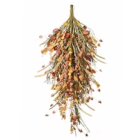 30" Autumn Wildflowers Teardrop Swag