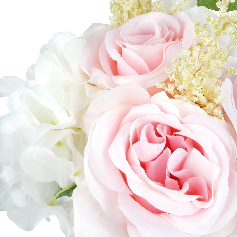12" Pink Rose & Cream Hydrangea Mix by Ashland®