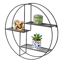 Honey Can Do 3-Tier Steel Circle Wall Shelf