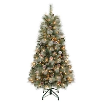 4.5ft. Pre-Lit Perry Hard Needle Artificial Christmas Tree, Clear Lights